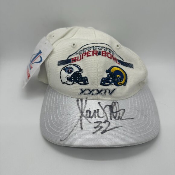 Vintage Marcus Allen Signed Super Bowl Hat Rams Vs Titans Limited Edition - Picture 1 of 4